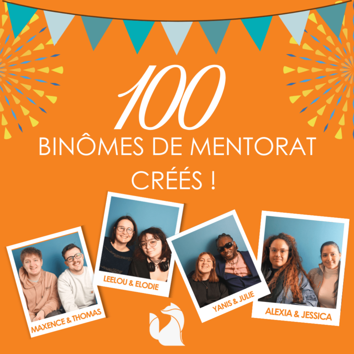 100 Binômes de mentorat créés